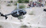A Florida National Guard UH-72A Lakota participates in a personnel recovery
exercise, May 2, 2011, in Gonaives, Haiti. The Lakota is a newly fielded
light helicopter meant to perform peacetime missions traditionally issued to
the UH-60 Black Hawk.