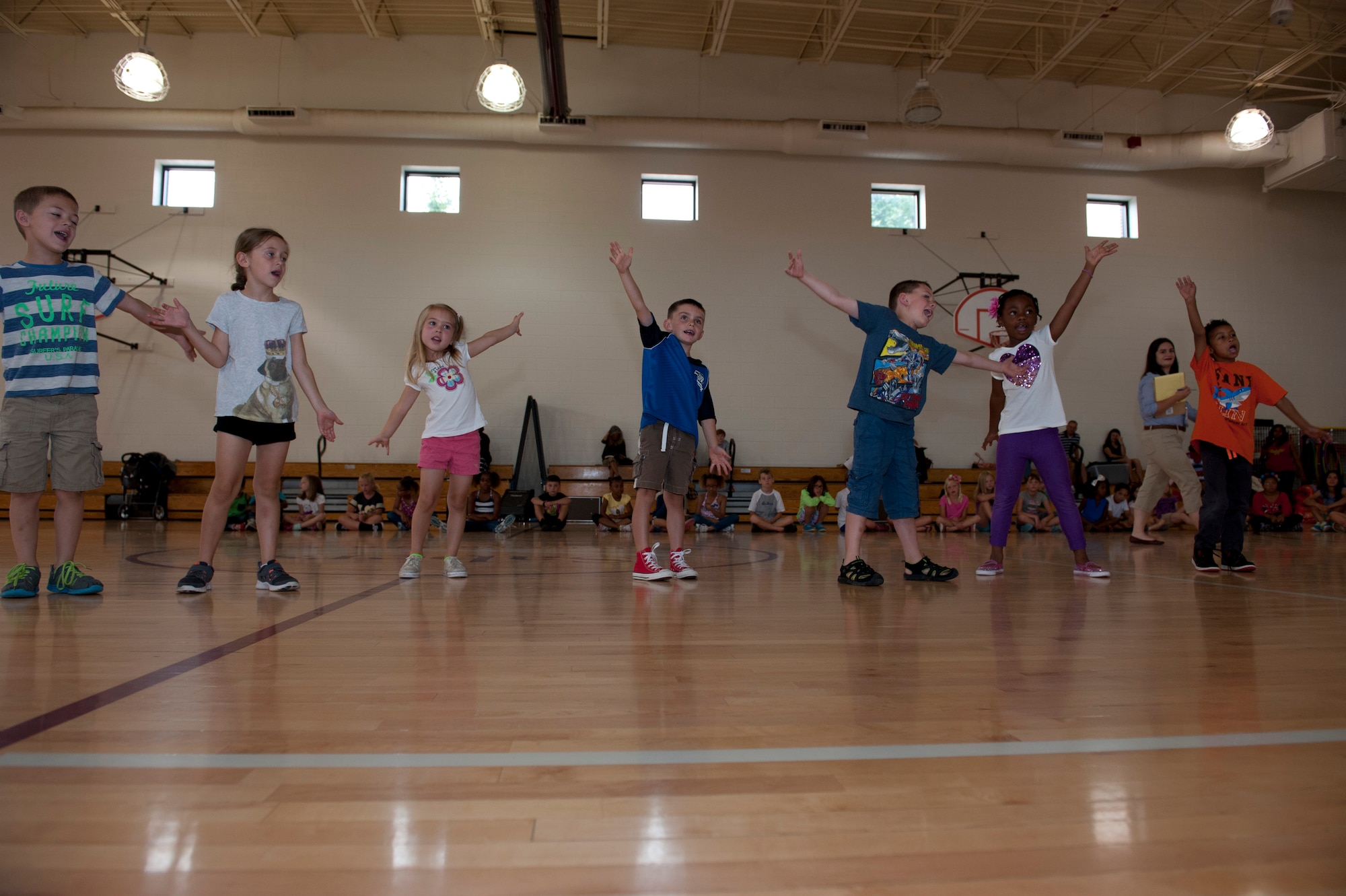 PETERSON AIR FORCE BASE, Colo. –Peterson children audition for the Missoula Children’s Theatre rendition of “The Jungle Book” at the R.P. Lee Youth Center, July 27, 2015. MCT travels around the country putting on performance with a new cast and crew each week, with twenty hours of rehearsal before the performance just five days after auditions. The performance was Saturday, Aug. 1. (U.S. Air Force photo by Airman 1st Class Rose Gudex)