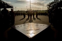 U.S. Marines with the 1st Marine Division participate in a change of command ceremony for the 1st Marine Division Commanding General at Marine Corps Base Camp Pendleton, Calif., July 30, 2015. The ceremony signifies the transfer of responsibility and authority of 1st Marine Division between Commanding Generals. (U.S. Marine Corps photo by Sgt. Luis A. Vega/Released)