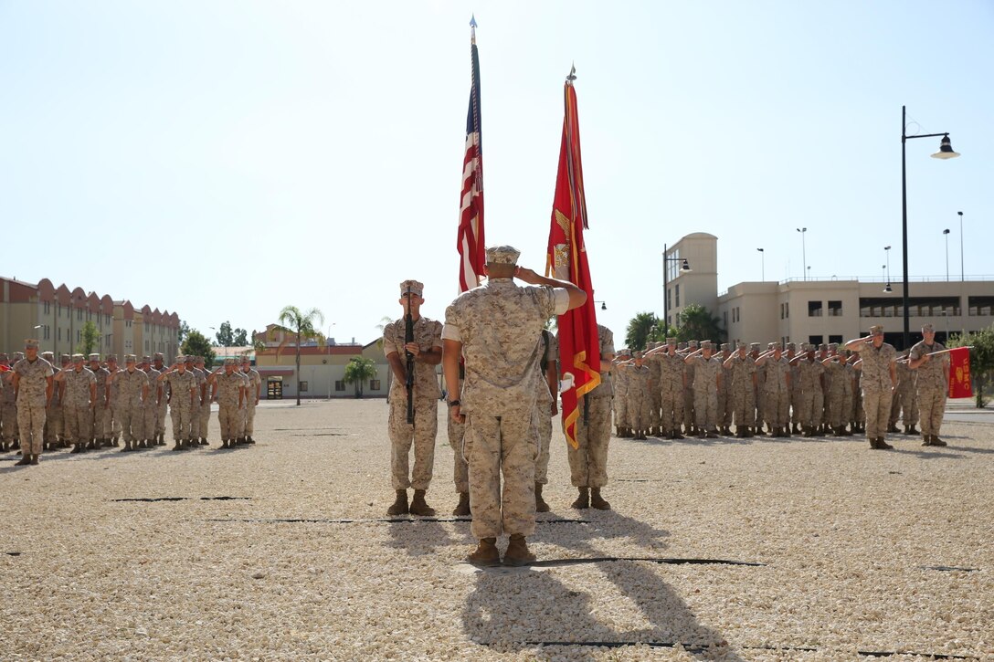 Combat Logistics Battalion 6 replaced Marine Wing Support Squadron 272 as the Special-Purpose Marine Air-Ground Task Force Crisis Response-Africa 15.2 Logistics Combat Element during a transfer of authority ceremony, July 30, aboard Naval Air Station Sigonella, Sicily, Italy. The battalion will be responsible for executing theater security cooperation missions across the African continent. The Marines, sailors and Coast Guardsmen of SPMAGTF-CR-AF will work with partner nations to develop stronger relationships and increase stability across the continent by increasing the capabilities of the host nation militaries. The training will encompass everything from teaching host nation militaries infantry tactics and small-boat operations to convoy operations and vertical engineering.