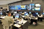 With about 101,000 National Guard members ready to assist eastern seaboard
states in the path of Hurricane Irene, the National Guard Coordination Center
in Arlington, Va., seen here Aug. 26, 2011, is monitoring the storm and
National Guard support to civilian authorities around-the-clock.