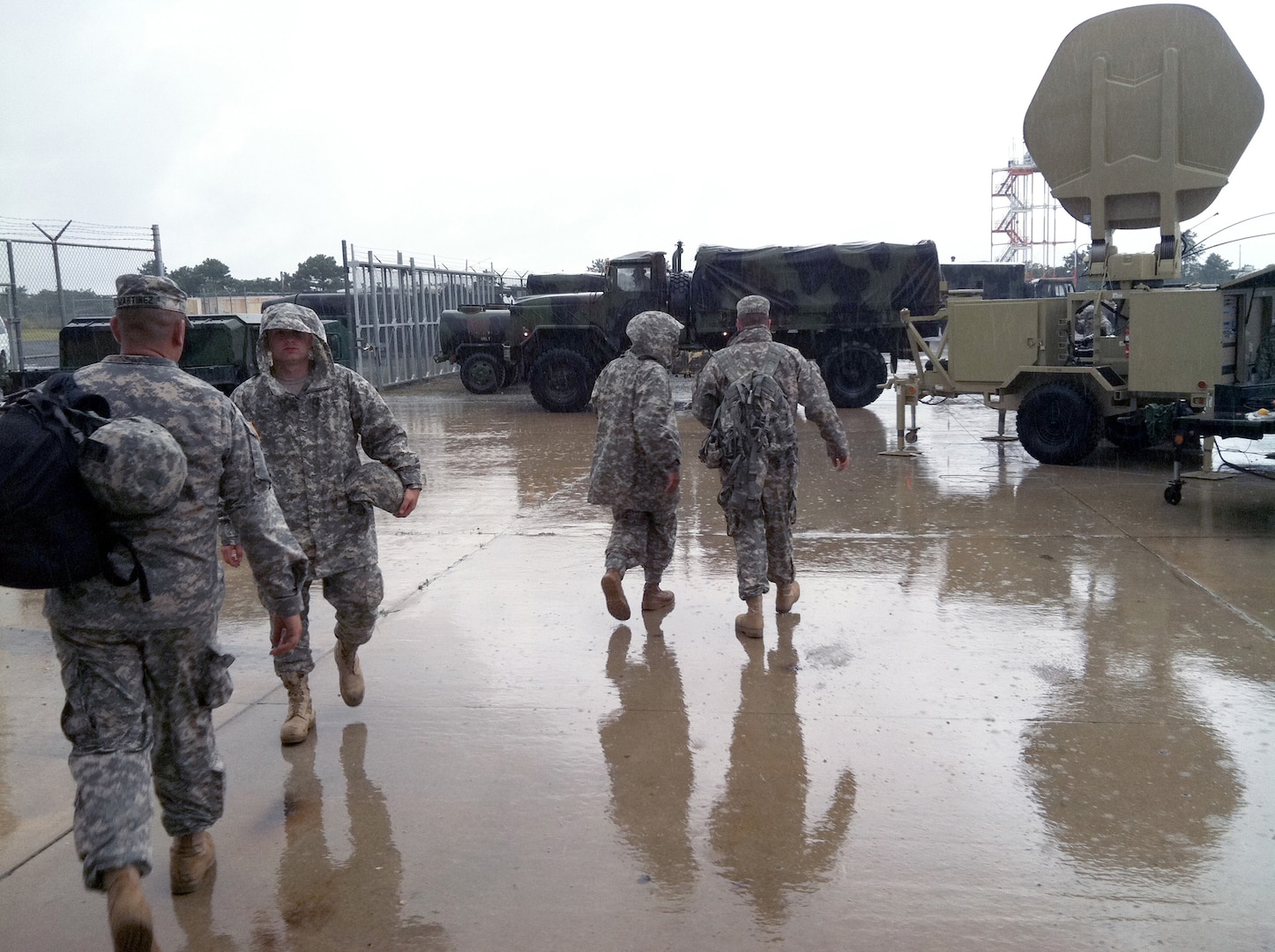 New Jersey National Guard members respond to Hurricane Irene on Aug. 27, 2011.