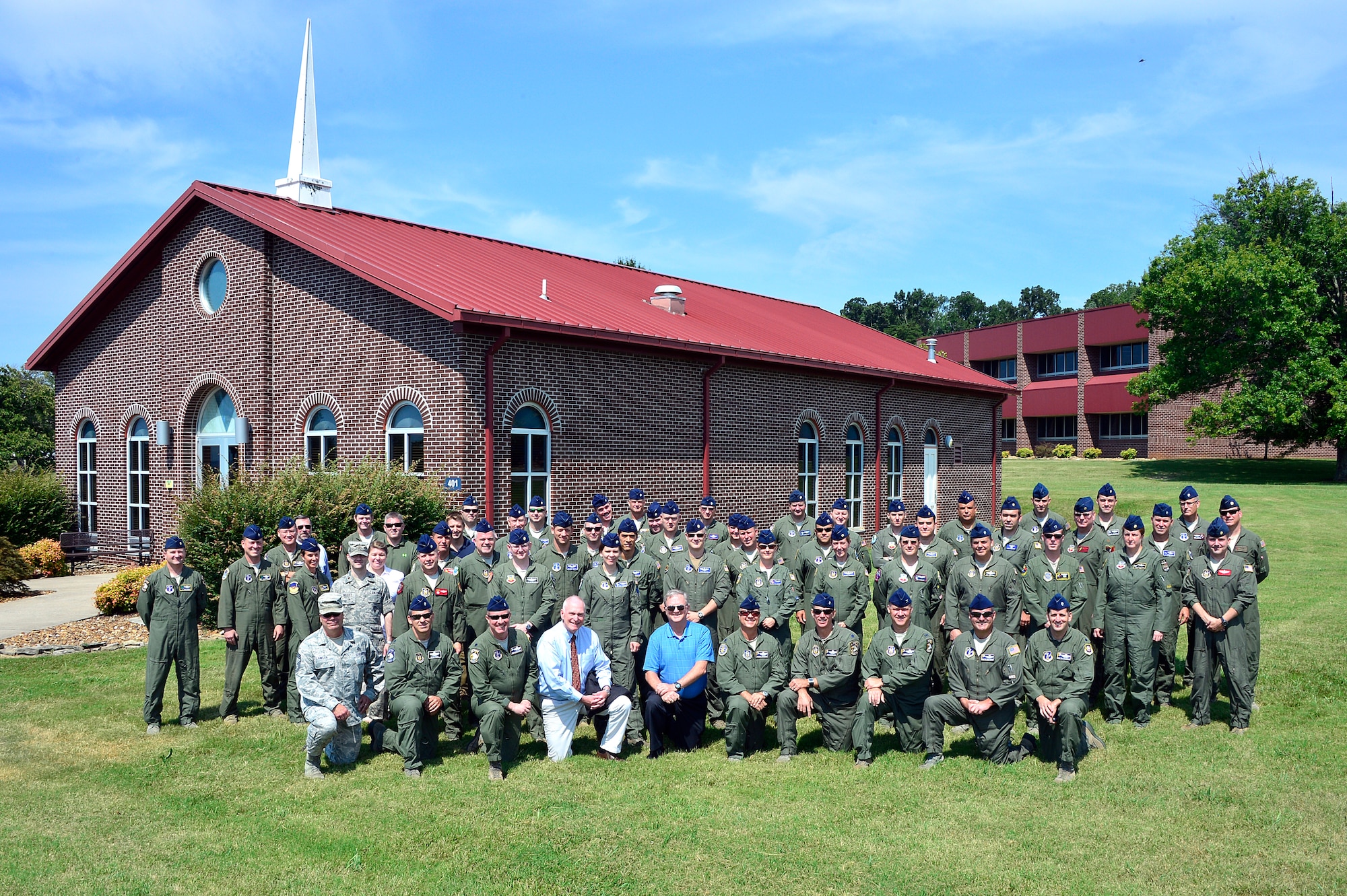 MCGHEE TYSON AIR NATIONAL GUARD BASE, Tenn. - About 60 Air National Guard and Air Force Reserve Command officers and safety experts meet at the I.G. Brown Training and Education Center's campus here August 4, 2015, during the four-day Air Reserve Component Chief of Safety Course. (U.S. Air National Guard photo by Master Sgt. Mike R. Smith/Released)