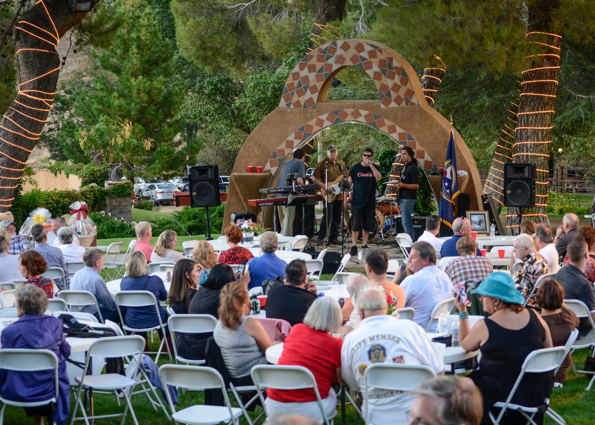 The 26th Annual Edwards Air Force Base Civilian Military Support Group Barbecue was held July 30 at Hacienda Lane Ranch in Palmdale, California.  Edwards Civ-Mil was first established in 1989 in response to the Base Realignment Closure Commission’s determination to close bases all over the country and world.  Today, the Edwards AFB Civilian-Military Support Group exists to create a friendly association between civic leaders and military personnel at Edwards AFB. Civ-Mil acts as a host group when needed and finds annual service projects to improve the general quality of life on base. (U.S. Air Force photo by Rebecca Amber)