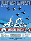 Joint Base Andrews, Md., free public air show flier featuring the U.S. Air Force Thunderbirds Sept. 19, 2015. It also includes information about the DoD Only-Rehearsal Day. (U.S Air Force graphic/Airman 1st Class Philip Bryant)