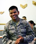 Staff Sgt. Guerddy Espinoza, First Term Airman Center NCO in charge, July 17, 2015, at Malmstrom Air Force Base, Mont. Espinoza has been filling the 120 day rotation since April 2015, and is instructing his last class of Airmen. (U.S. Air Force photo/Airman 1st Class Magen M. Reeves)