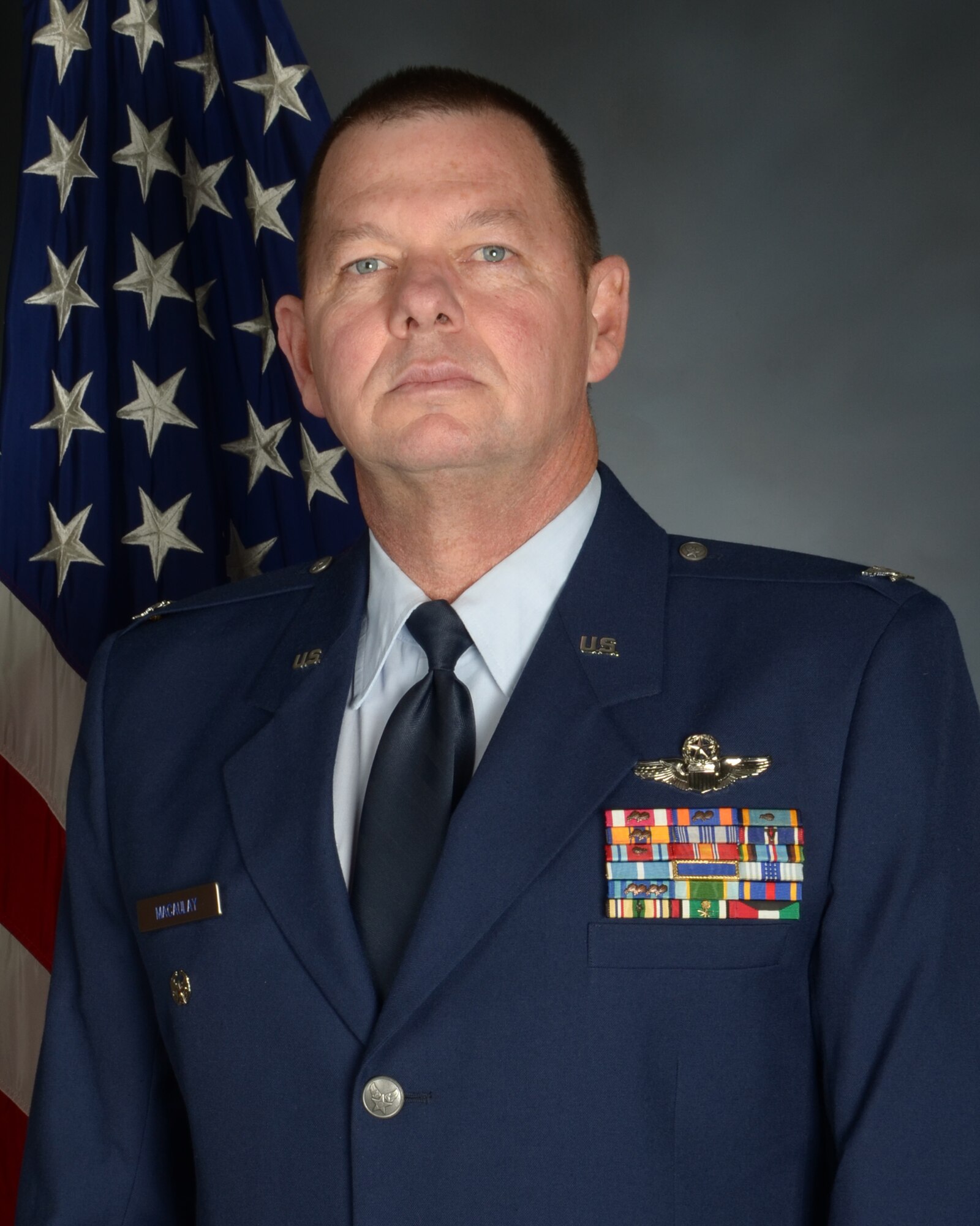 Col. James Macaulay commands the 442d Fighter Wing's Operations Group. He commissioned in 1984 and has since flown nearly 6,000 hours in the OA-37 and A-10. He  has flown close air support and ground attack missions in support of Operations Desert Shield, Desert Storm, Deny Flight, Northern Watch, Southern Watch and Allied Force. He has trained more than 400 pilots.