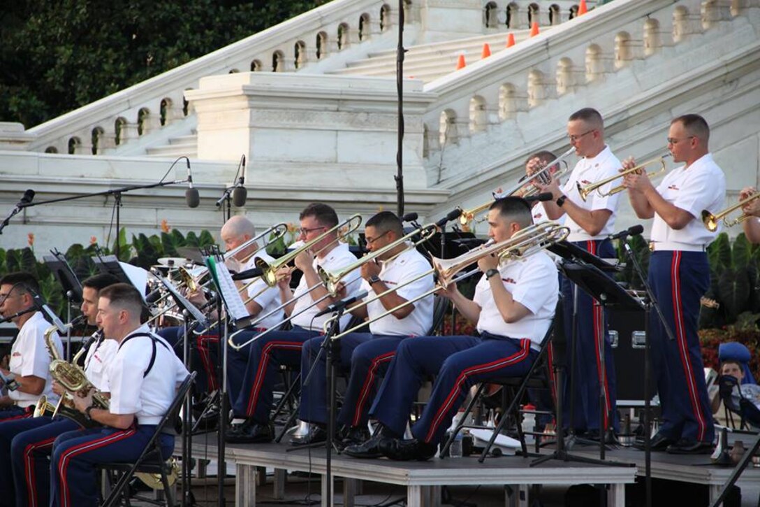 The Marine Big Band performed July 30, 2015 at the U.S. Capitol. (U.S. Marine Corps photo by Staff Sgt. Rachel Ghadiali/released)
