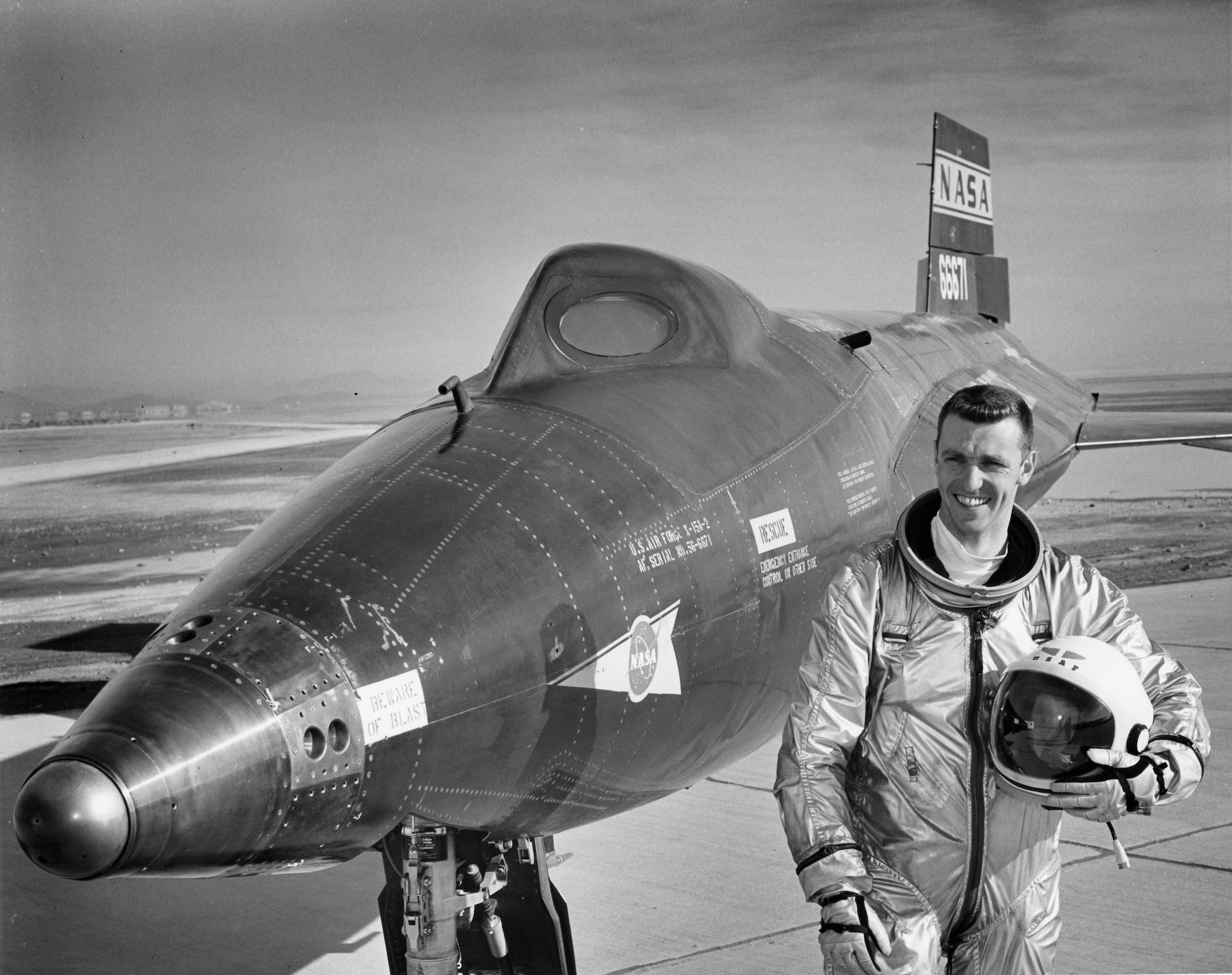 Astronaut Joe H. Engle and the North American X-15A-2.(U.S. Air Force photo)
