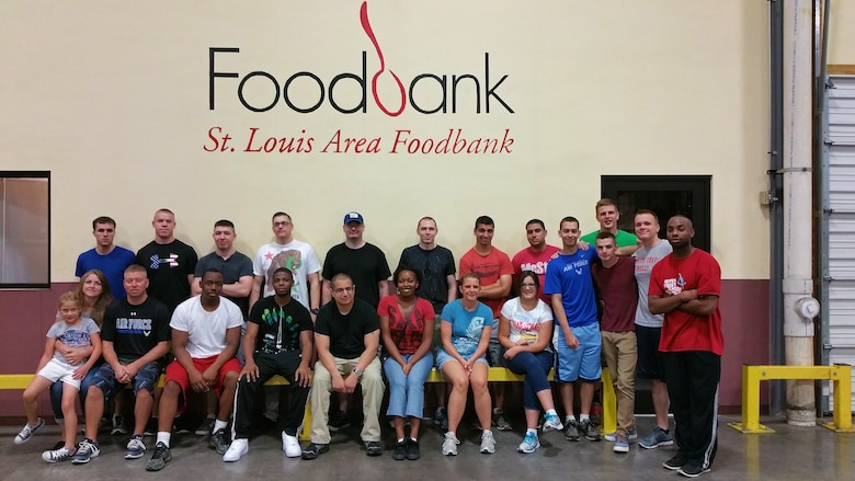 Airmen Families Help At Food Bank Scott Air Force Base