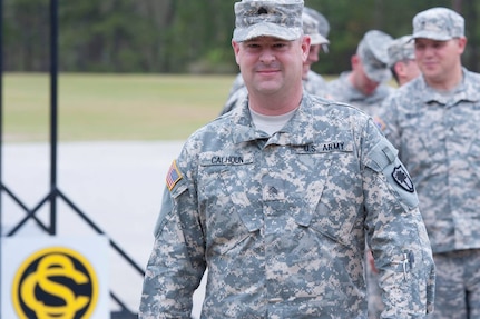 U.S. Army Sgt. Brian Calhoun attends a South Carolina Army National Guard Warrior Leadership Course at McCrady Training Center in Eastover, South Carolina., April 7, 2015.