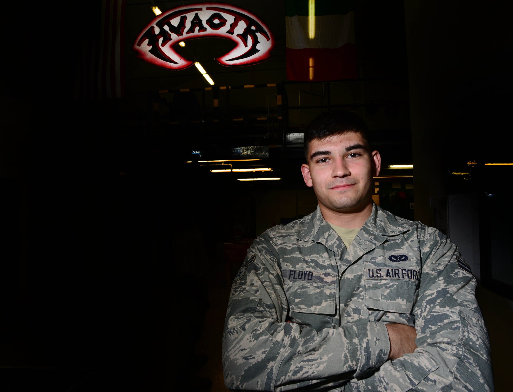 U.S. Air Force Airman 1st Class Jedadiah Floyd, 31st Civil Engineer Squadron heating, ventilation, air conditioning and refrigeration technician, has been stationed at Aviano Italy Base, Italy, for more than seven months. Floyd focuses on improving quality of life to ensure overall mission effectiveness at Aviano. (U.S. Air Force photo by Airman 1st Class Deana Heitzman/Released)       