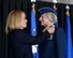 New Hampshire Gov. Maggie Hassan pins the Distinguished Service Medal on Brig. Gen. Carolyn J. Protzmann during a change of command at Pease Air National Base, N.H., on Aug. 9, 2015. Brig. Gen. Paul Hutchinson assumed command of the NHANG from Protzmann. Protzmann retired from the NHANG after 36 years of military service. (U.S. Air National Guard photo by Staff Sgt. Curtis J. Lenz)