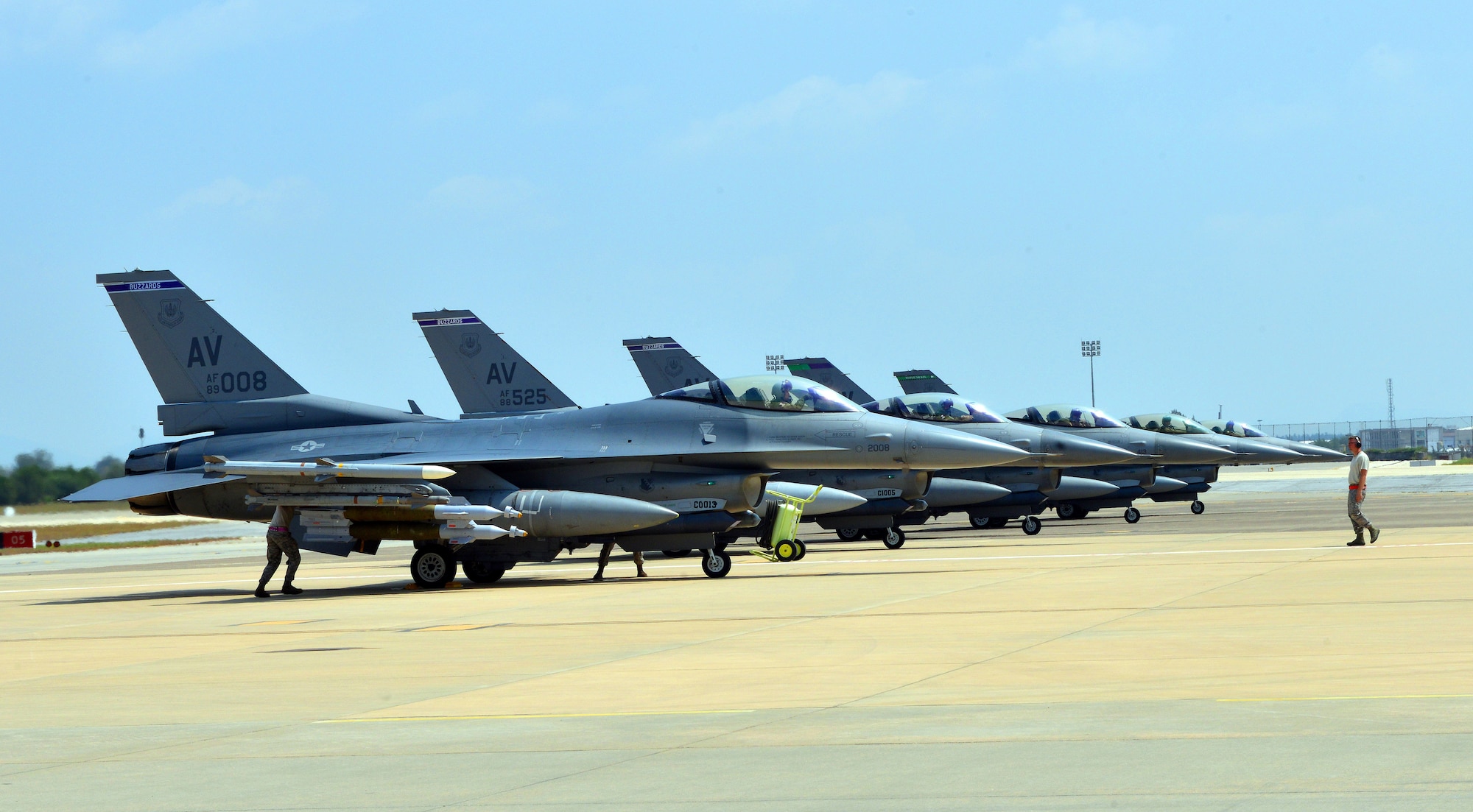 The U.S. Air Force deployed six F-16 Fighting Falcons from Aviano Air Base, Italy, support equipment and approximately 300 personnel to Incirlik Air Base, Turkey in support of Operation Inherent Resolve Aug. 9, 2015. This follows Turkey’s decision to host the deployment of U.S. aircraft conducting counter-ISIL operations. The U.S. and Turkey, as members of the 60-plus nation coalition, are committed to the fight against ISIL in pursuit of peace and stability in the region. (U.S. Air Force photo Senior Airman Michael Battles/Released)
