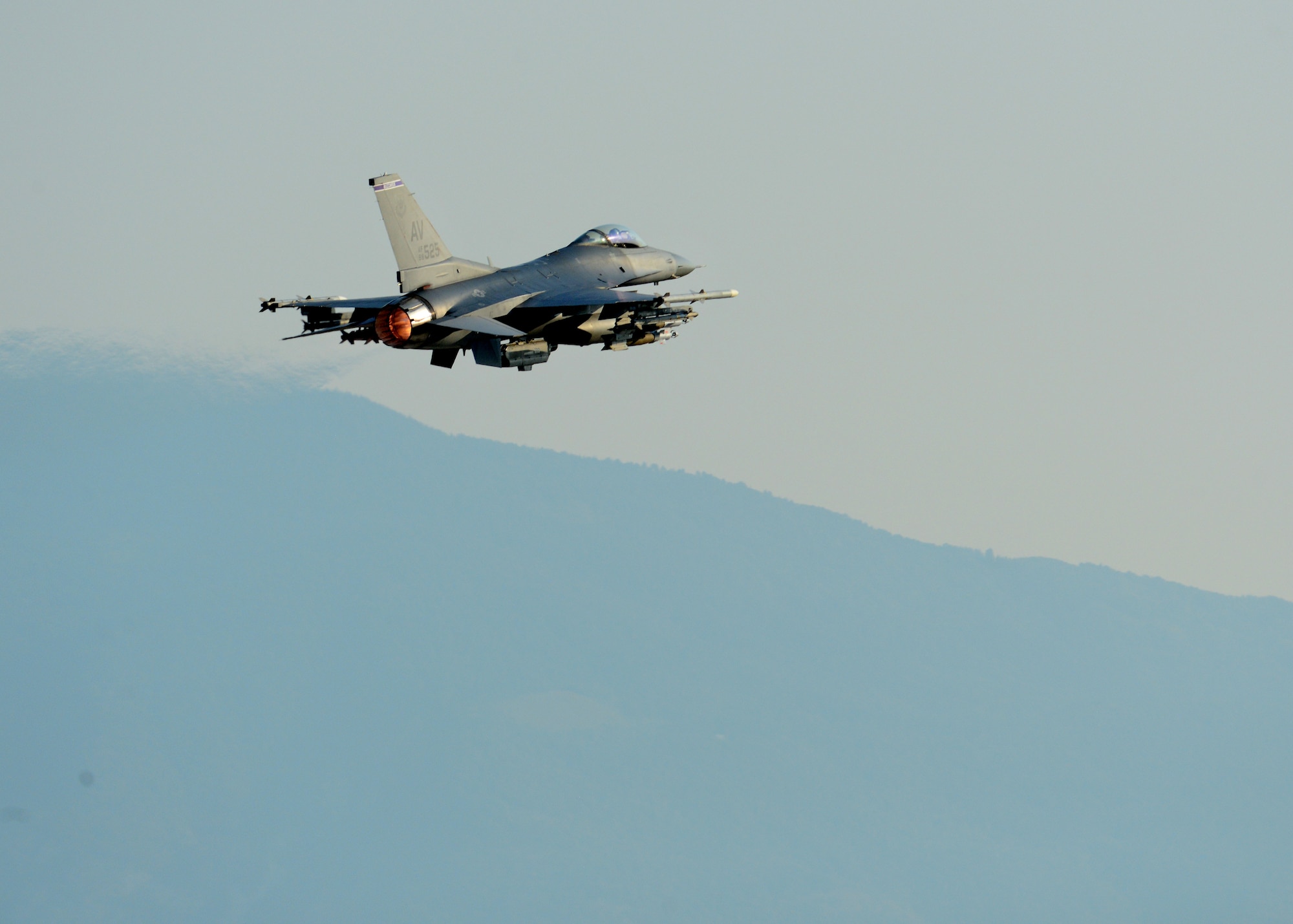 Six F-16 Fighting Falcons from the 31st Fighter Wing, accompanied by approximately 300 personnel and cargo deployed from Aviano Air Base, Italy, to Incirlik Air Base, Turkey, in support of Operation Inherent Resolve, Aug. 9, 2015. This deployment coincides with Turkey's decision to host U.S. aircraft to conduct counter-ISIL operations. (U.S. Air Force photo by Airman 1st Class Deana Heitzman/Released)