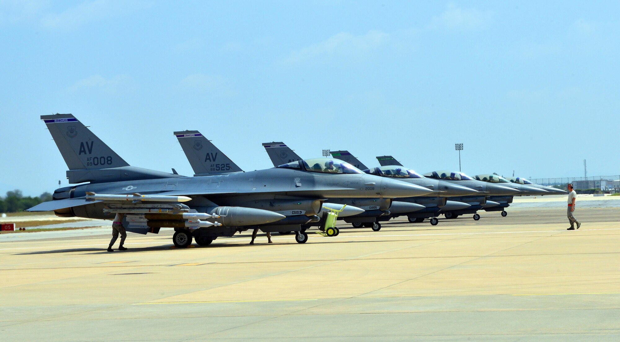 The U.S. Air Force deployed six F-16 Fighting Falcons from Aviano Air Base, Italy, support equipment and approximately 300 personnel to Incirlik Air Base, Turkey in support of Operation Inherent Resolve Aug. 9, 2015. This follows Turkey’s decision to host the deployment of U.S. aircraft conducting counter-ISIL operations. The U.S. and Turkey, as members of the 60-plus nation coalition, are committed to the fight against ISIL in pursuit of peace and stability in the region. (U.S. Air Force photo Senior Airman Michael Battles/Released)