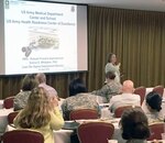 Col. Donna Whittaker, PhD, Lean Six Sigma Deployment Director, U.S. Army Medical Department Center and School, U.S. Army Health Readiness Center of Excellence, was one of several speakers at the first High Reliability Organization Quality and Safety Short Course taught at the Fort Sam Houston Community Center July 19-23.