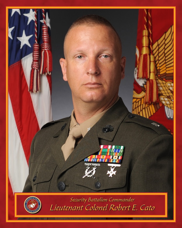 Lieutenant Colonel Robert Cato II assumed formal command of Security Battalion at Marine Corps Base Quantico on July 9.