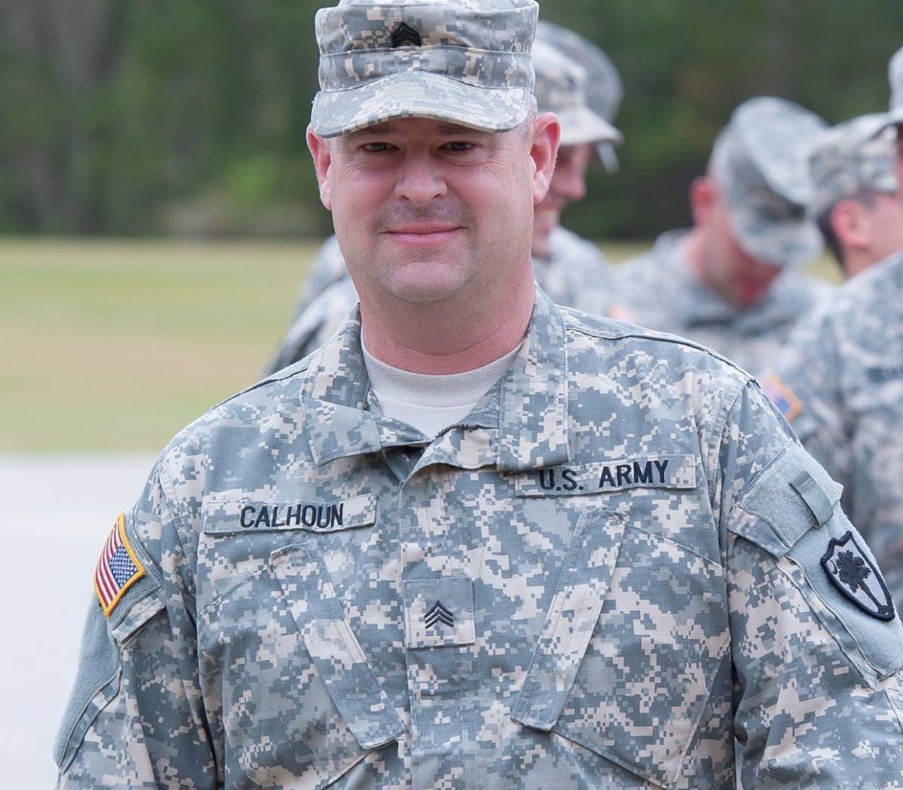 Army Sgt. Brian Calhoun attends a South Carolina Army National Guard Warrior Leadership Course at McCrady Training Center in Eastover, S.C., April 7, 2015. Courtesy photo