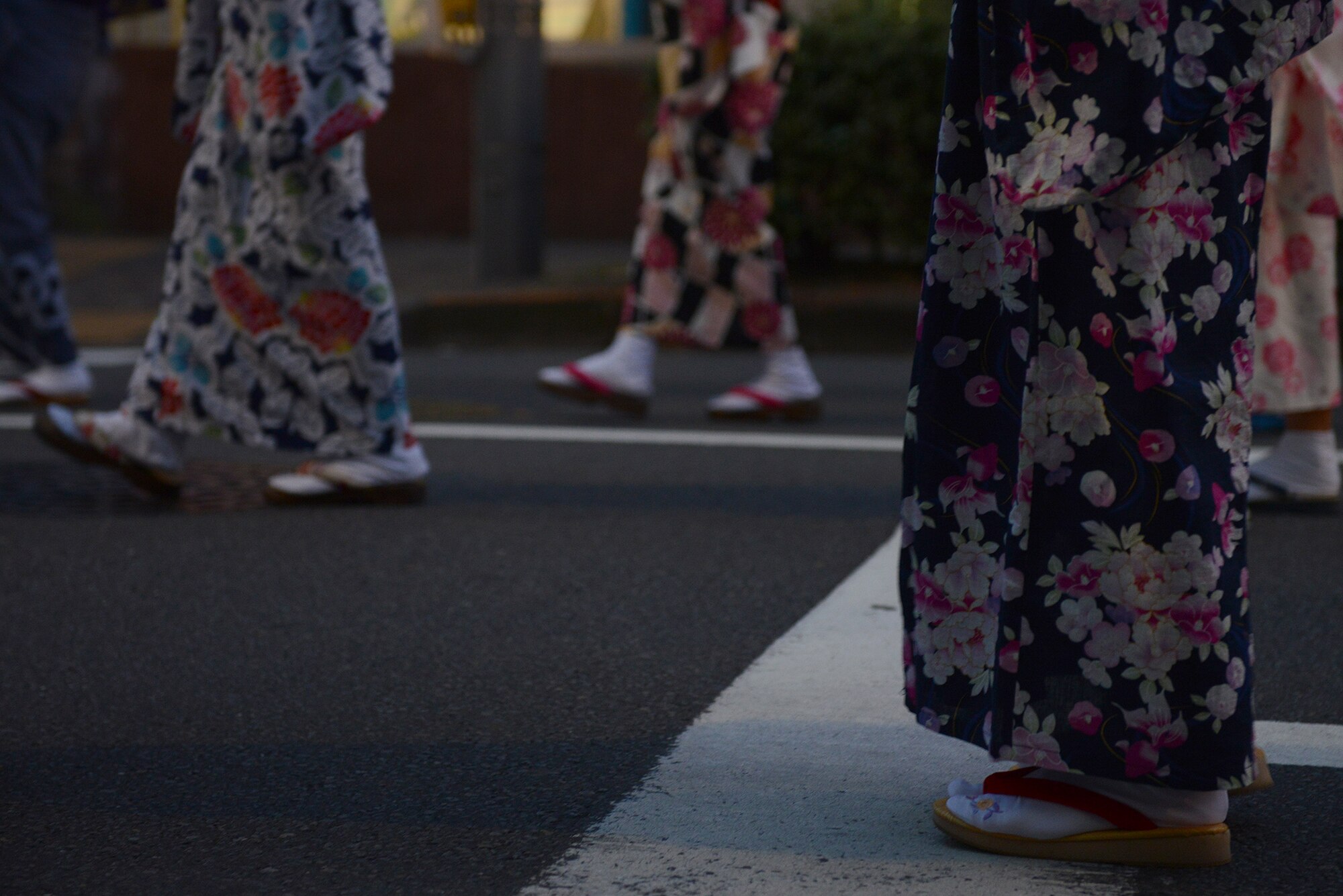 Children dance while wearing traditional kimonos as part of a parade during the Tanabata Festival in Fussa City, Japan, Aug. 7, 2015. Tanabata is one of Japan’s five seasonal festivals. (U.S. Air Force photo by Senior Airman David C. Danford/Released)