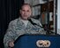 New Hampshire Air National Guard State Command Chief Master Sgt. David Obertanec speaks to those gathered during a change of authority ceremony at Pease Air National Guard Base, N.H., Aug. 9, 2015.  During this ceremony outgoing N.H. ANG State Command Chief Master Sgt. Matthew Collier relinquished authority to Obertanec. (U.S. Air National Guard photo by Staff Sgt. Curtis J. Lenz)