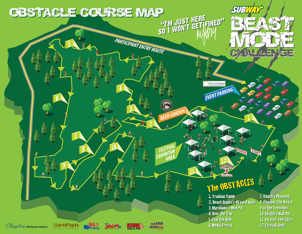 2015 Beast Mode Challenge map