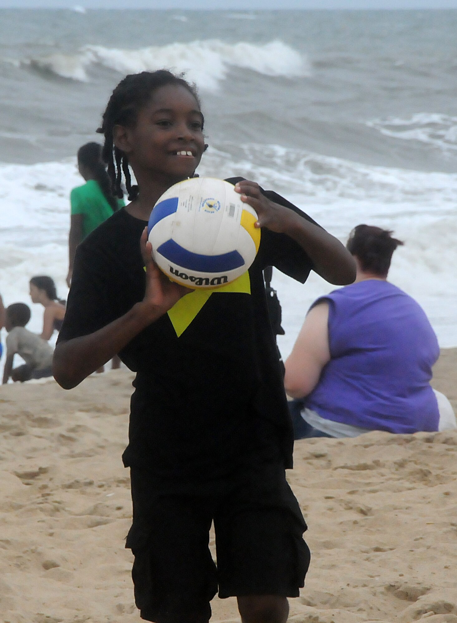 The 203rd Red Horse Squadron held their annual Family Day event at the State Military Reservation, Camp Pendleton, Virginia Beach, Virginia, August 8, 2015. Airmen took a break from normal operations and training to recognize the support family members provide to the Guard and show them what they do in their job as a Virginia Air Guard Member. Family day events included an Airman and Family Readiness Brief,  a boat regatta, lunch and numerous events on the oceanfront. (U.S. Air National Guard photo by Capt. Craig Carper/Released)
