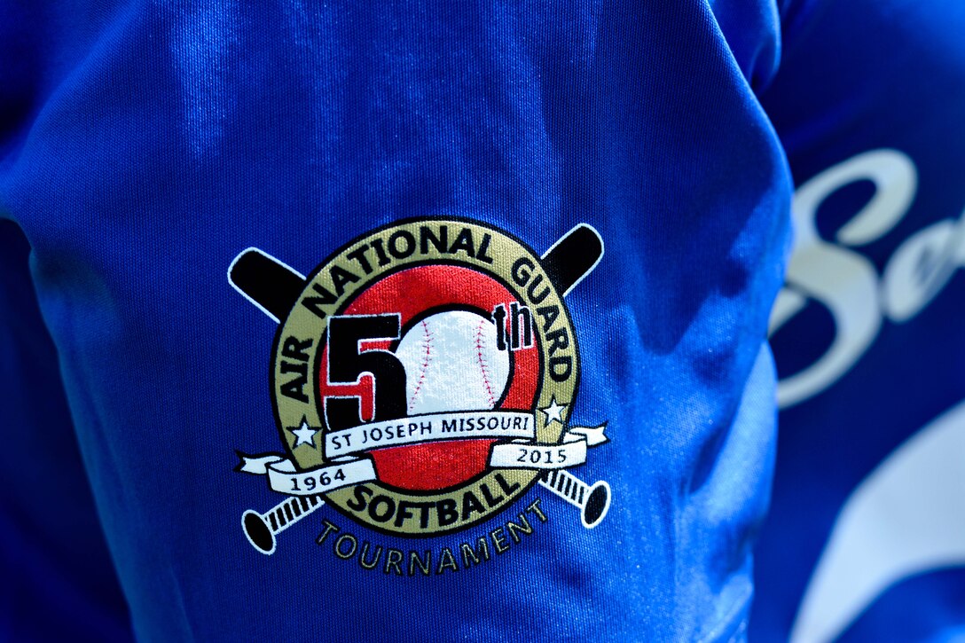Airmen from across the Air National Guard play in the 50th annual ANG softball tournament in St. Joseph, Mo., on Aug. 12, 2015.   This is the fifth time the 139th Airlift Wing, Missouri Air National Guard, hosted the event. (U.S. Air National Guard photo by Senior Airman Bruce Jenkins)