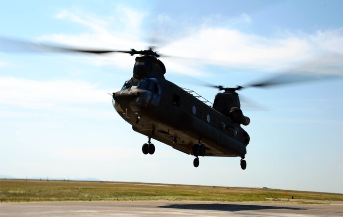 Airmen at Malmstrom Air Force Base, Mont., participate in a Major Accident Response Exercise August 10, 2015.  Airmen worked together with the Montana National Guard to fly simulated casualties to an off-base location to receive medical treatment.  (U.S. Air Force photo/Airman 1st Class Magen M. Reeves)