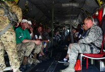 Airmen at Malmstrom Air Force Base, Mont., participate in a Major Accident Response Exercise August 10, 2015. Airmen worked together with the Montana National Guard to medically airlift simulated casualties to an off-base location. (U.S. Air Force photo/Airman 1st Class Magen M. Reeves)