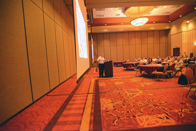 Joe Chapman an instructor gives a brief during the 6th Annual TN Association of Floodplain Managers Conference in Murfreesboro, Tenn. Aug. 11-14, 2015. Personnel from the U.S. Army Corps of Engineers Nashville District, Federal Emergency Management Agency, Tennessee Emergency Management Agency, Tennessee Valley Authority, floodplain administrators, community leaders, and technical professionals from throughout Tennessee attended the conference. 