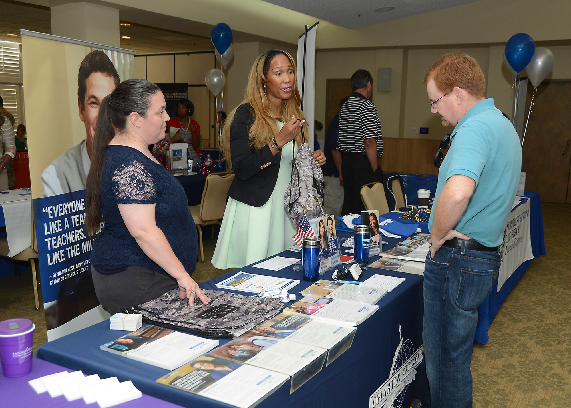 The annual Education Fair was held at Club Muroc Aug. 12. (U.S. Air Force photo by Kenji Thuloweit)