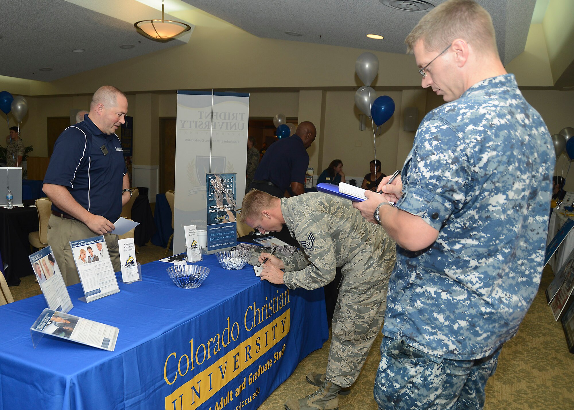 The Edwards Education Center hosted its annual Education Fair Aug. 12 at Club Muroc. (U.S. Air Force photo by Kenji Thuloweit)