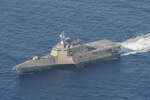 140423-N-VD564-003 PACIFIC OCEAN (April 23, 2014) The littoral combat ship USS Coronado (LCS 4) underway in the Pacific Ocean on April 23, 2014. (U.S. Navy photo by Chief Mass Communication Specialist Keith DeVinney/Released)