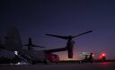 Maintainers with the 801st Special Operations Aircraft Maintenance Squadron were flown out to Eglin Range Complex, Fla., to perform routine repairs on a CV-22B Osprey July 28, 2015. The Osprey played an integral role during a recent task force exercise at Hurlburt Field, Fla. (U.S. Air Force photo/Senior Airman Christopher Callaway)