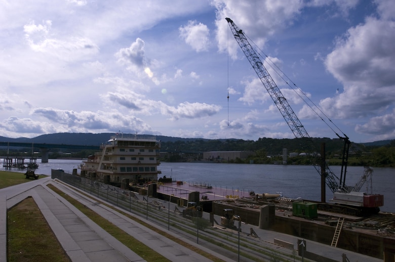 The Motor Vessel Mississippi is docked at Ross's Landing in Chattanooga, Tenn., Aug. 7, 2015. The M/V Mississippi spends more than 90 percent of its time as a working towboat, moving barges, equipment and supplies on the lower Mississippi River.  The M/V Mississippi, built in 1993 by Halter Marine, is the fifth Army Corps of Engineers towboat to bear the name.  It is the largest diesel towboat in the United States at 241-feet long, 58-feet wide and five stories high.  Three 2,100-horsepower diesel engines power the vessel.