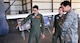 Maj. Gen. Bradford "B.J." Shwedo (right), 25th Air Force commander, is briefed by Senior Airman Anthony on the capabilities of the RQ-4 Global Hawk aircraft  Aug. 13, 2015, at Beale Air Force Base, California. The visit to Beale was Shwedo’s first since assuming command of the 25th Air Force. The 25th Air Force includes the 9th Reconnaissance Wing, the 7th, 363rd, and 480th Intelligence, Surveillance and Reconnaissance Wings; the 55th Wing and the Air Force Technical Applications Center. (U.S. Air Force photo by Jeffrey M. Schultze)