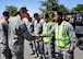 Maj. Gen. Bradford "B.J." Shwedo, 25th Air Force commander, greets Tech. Sgt. Jordan Locklear, 9th Security Forces Squadron craftsman Aug. 12, 2015, at Beale Air Force Base, California. The visit to Beale was Shwedo’s first since assuming command of the 25th Air Force. The 25th Air Force includes the 9th Reconnaissance Wing, the 70th, 363rd and 480th Intelligence, Surveillance and Reconnaissance Wings; the 55th Wing and the Air Force Technical Applications Center. (U.S. Air Force photo by Jeffrey M. Schultze)