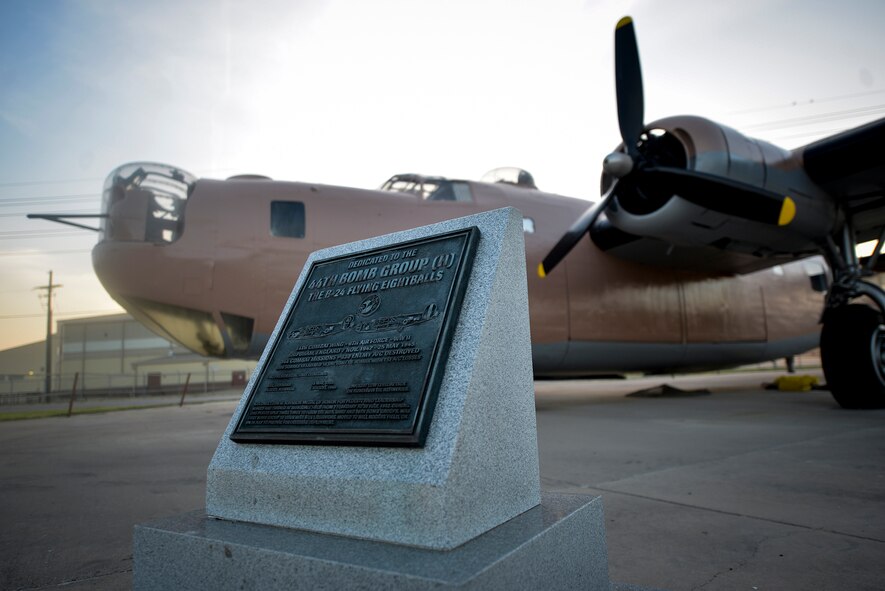 The Barksdale Global Power Museum’s J-model B-24 Liberator is one of the last in the world that was built at the Ford Motor Company’s Willow Run manufacturing complex in Michigan. It was recently painted in a desert sand paint scheme, to represent the Mediterranean Theater of Operations in World War II. (U.S. Air Force photo/Airman 1st Class Mozer O. Da Cunha)