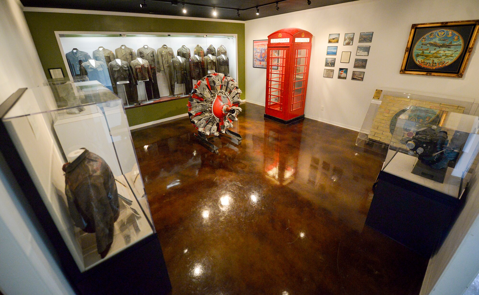 The museum’s World War II room features uniforms from all the numbered air forces at the time, as well as other artifacts depicting the Air Force’s role in the conflict. (U.S. Air Force photo/Airman 1st Class Mozer O. Da Cunha)
