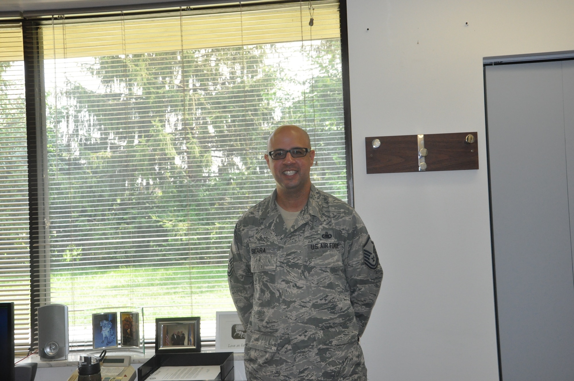 Master Sgt. Michael Sierra, commandant of the Airman Leadership School at Wright-Patterson Air Force Base. (Air Force photo by Sandy Simison)