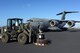 A forklift stands ready to be loaded aboard a U.S. Air Force C-17 Globemaster III from the 535the Airlift Squadron bound for Saipan, Aug. 8, 2015, Joint Base Pearl Harbor-Hickam, Hawaii. In addition to providing airlift support, Pacific Air Forces also deployed six Airmen with the 36th Contingency Response Group from Andersen Air Force Base, Guam, to Saipan to help unload Federal Emergency Management Agency-contracted cargo planes at the airport. This equipment further enhanced the capabilities available to personnel supporting relief efforts in Saipan. (U.S. Air Force courtesy photo/Released)