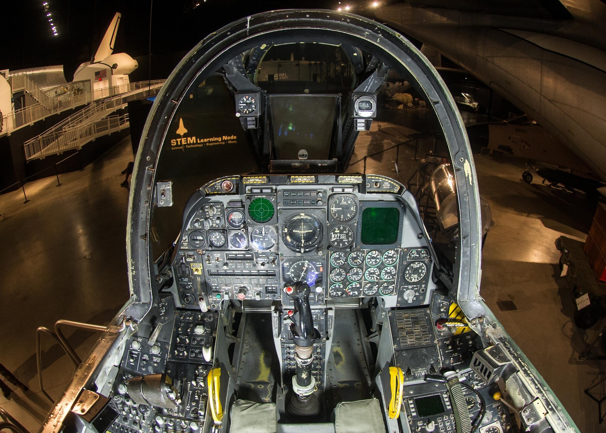 DAYTON, Ohio - Fairchild Republic A-10A Thunderbolt II cockpit at the National Museum of the U.S. Air Force. (U.S. Air Force photo)