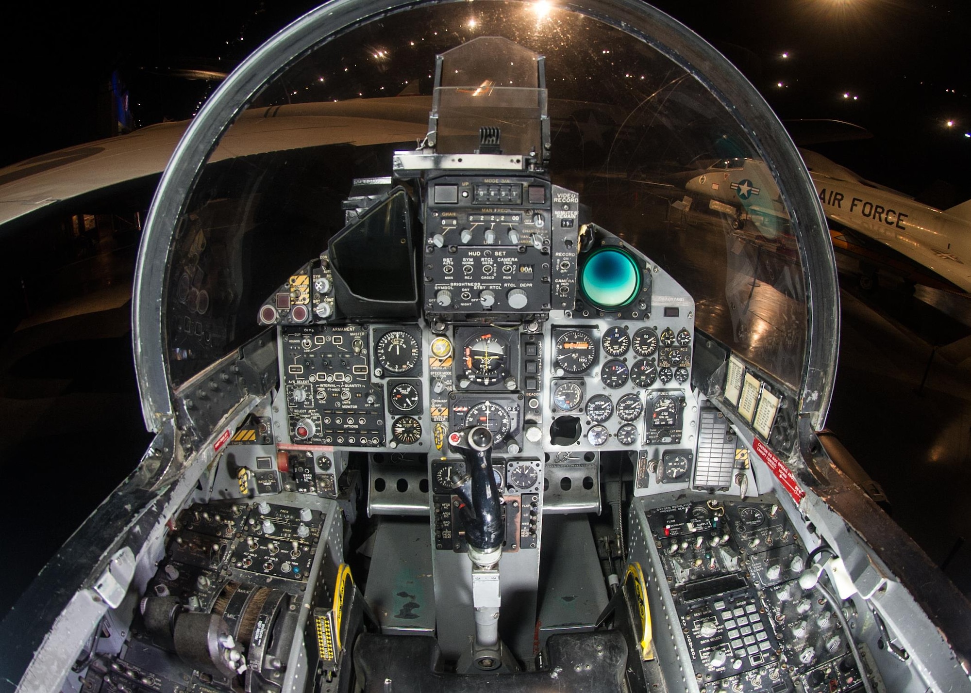 DAYTON, Ohio -- McDonnell Douglas F-15A cockpit in the Cold War Gallery at the National Museum of the United States Air Force. (U.S. Air Force photo by Ken LaRock) 