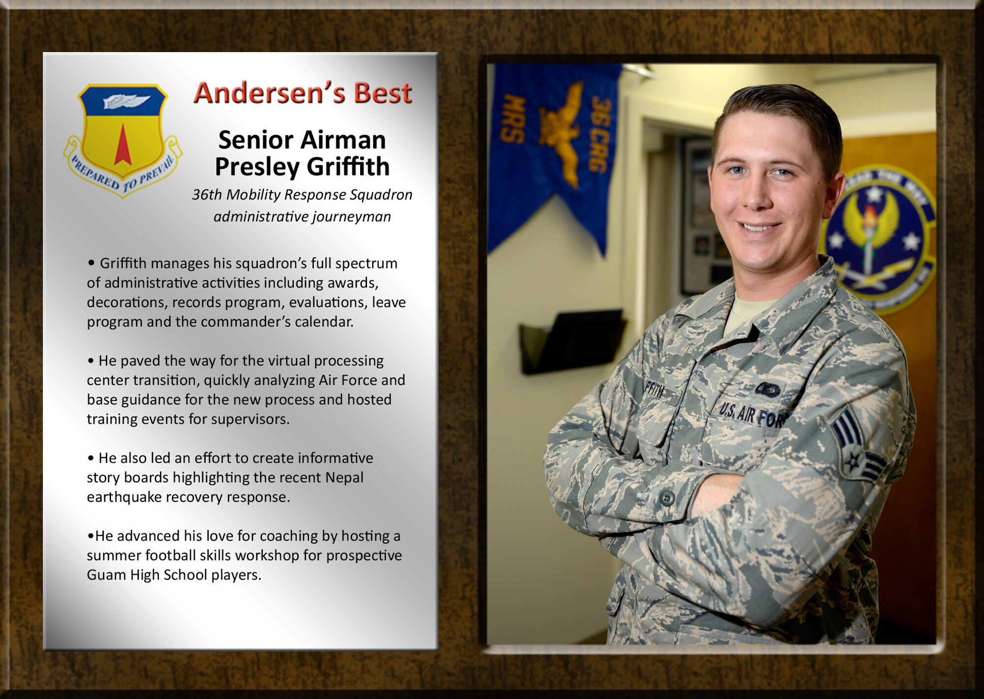 Team Andersen's Best: Senior Airman Presley Griffith