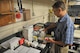 Steve Redeker, 97th Medical Group warehouse material manager, accounts for medical supplies inside the medical group warehouse at Altus Air Force Base, Oklahoma, Aug. 13, 2015. Redeker ensures the items are not about to expire and that they received their entire order. (U.S. Air Force photo by Senior Airman Dillon Davis)