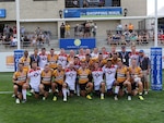 Army Captures their third consecutive Armed Forces Rugby 7's title defeating the Air Force 43-12 in the championship match on 16 August at Infinity Park in Glendale, Colo., better known as Rugby Town USA.