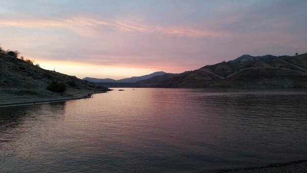 Smoke from the Rough Fire in Sequoia National Forest colored the sunset at Lake Kaweah, Aug. 18, 2015. Kaweah is the U.S. Army Corps of Engineers Sacramento District facility near Lemon Cove, Calif. U.S. Army photo by Park Ranger William Spring.