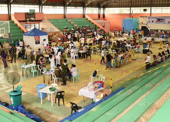 Military doctors, dentists, optometrists, physical therapists and pharmacists from the U.S. Air Force, U.S. Army, U.S. Marine Corps and U.S. Navy along with service members from the Philippines, Australia, Indonesia, Timor-Leste and Papua New Guinea provided free heath screenings as a part of a health services outreach provided as part of the Pacific Angel Philippines mission taking place in Lila, Bohol province, Philippines, Aug. 16, 2015. Efforts undertaken during PACANGEL help multilateral militaries in the Pacific improve and build relationships across a wide spectrum of civic operations, which bolsters each nation’s capacity to respond and support future humanitarian assistance and disaster relief operations. (U.S. Air Force photo/Tech. Sgt. Aaron Oelrich)