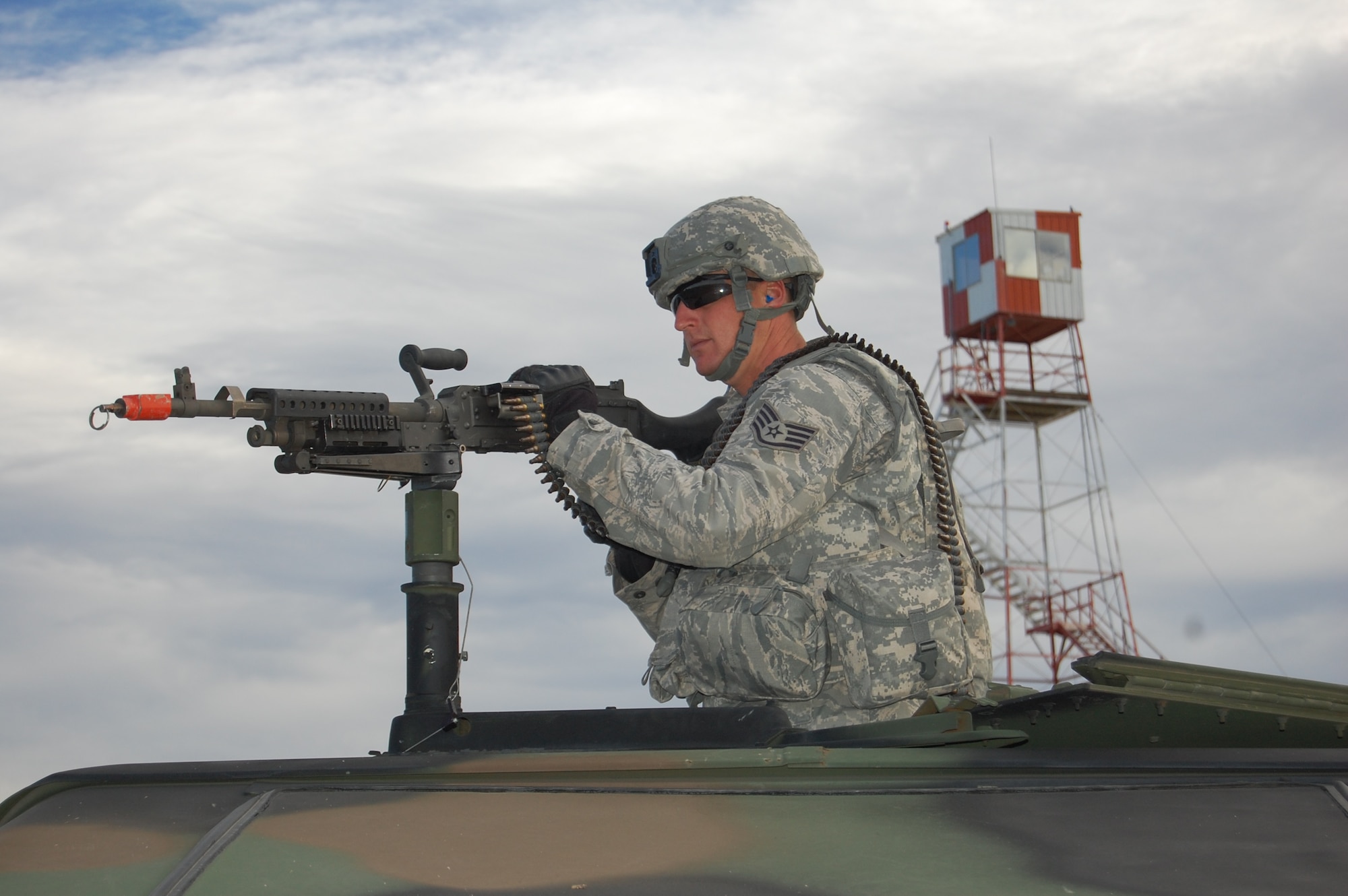 Members of the140th Explosive Ordnance Disposal Flight and the140th Security Forces Squadron, 140th Wing, Colorado Air National Guard, executed a multi-stage mission scenario, while simultaneously being evaluated by the Inspector General team to identify weaknesses and improve tactics August 6 at Airburst Range, Fort Carson, Colo. (US Air National Guard photo by Capt. Kinder Blacke)